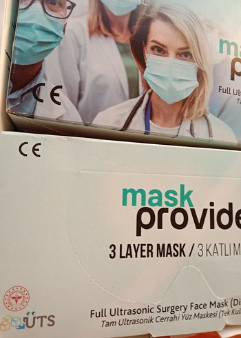 Beden 3 Katmanlı Ultrasonik Cerrahi Yüz Maskesi 50'li