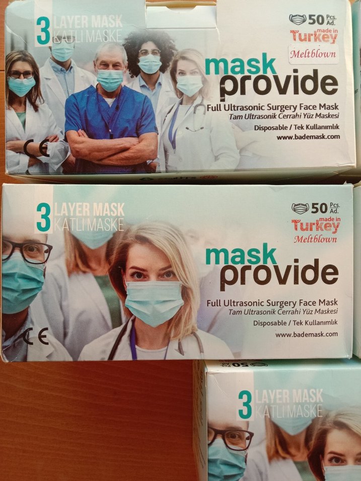 3 Katmanlı Ultrasonik Cerrahi Yüz Maskesi 50'li - Görsel 5
