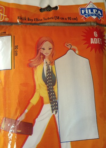 2 li yeni şeffaf küçük boy elbise kılıfı - Görsel 5