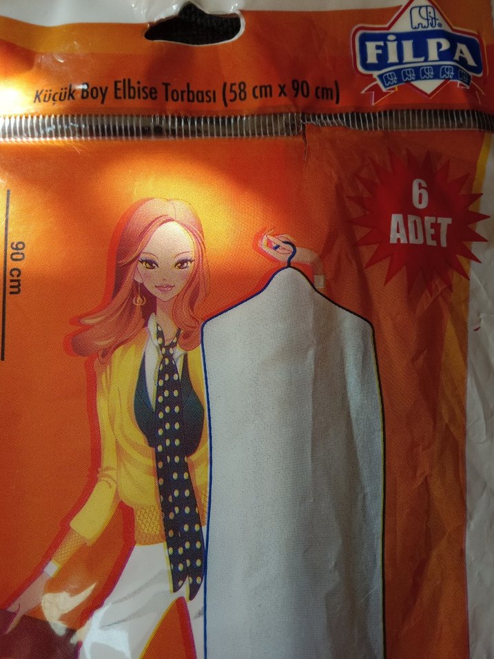 2 li yeni şeffaf küçük boy elbise kılıfı - Görsel 2