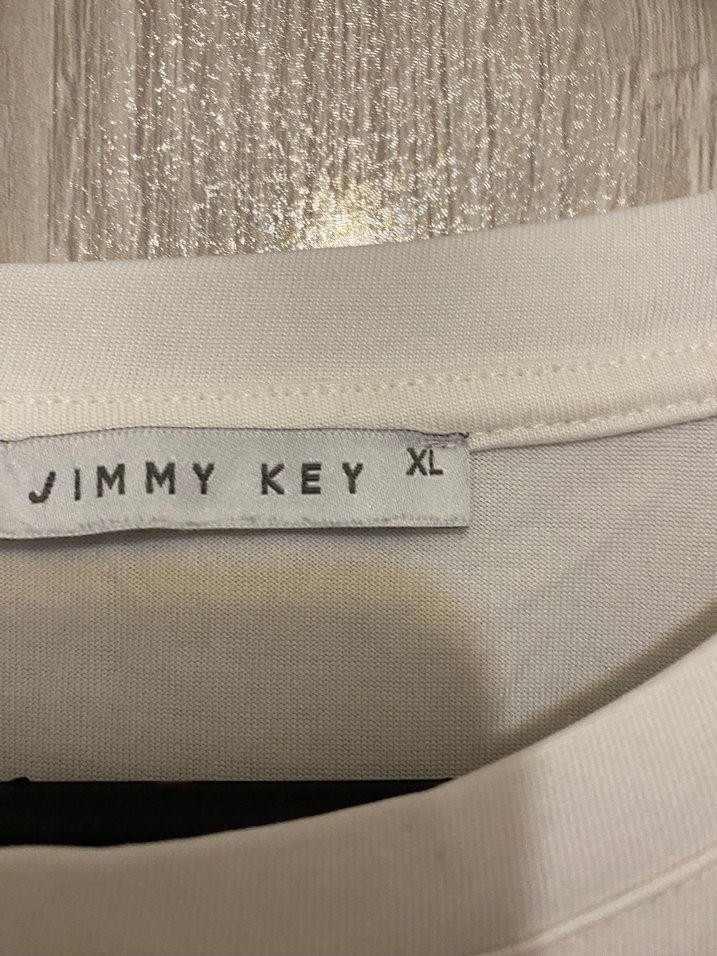 Krem rengi  Kadın Baskılı Pamuklu Tişört - Görsel 2