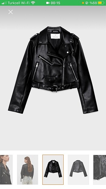 m Beden Stradivarius Biker ceket