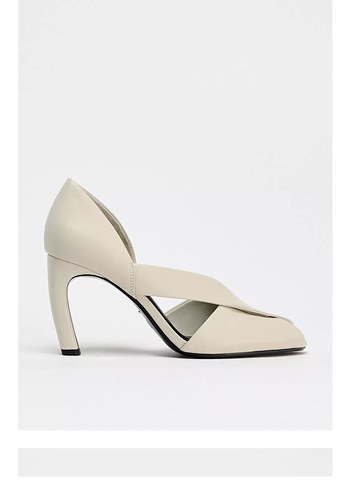 38 Beden ten rengi Renk ARIYORUM Bej Asimetrik Topuklu Kadın Stiletto