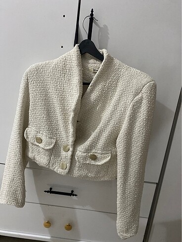 Crop blazer ceket