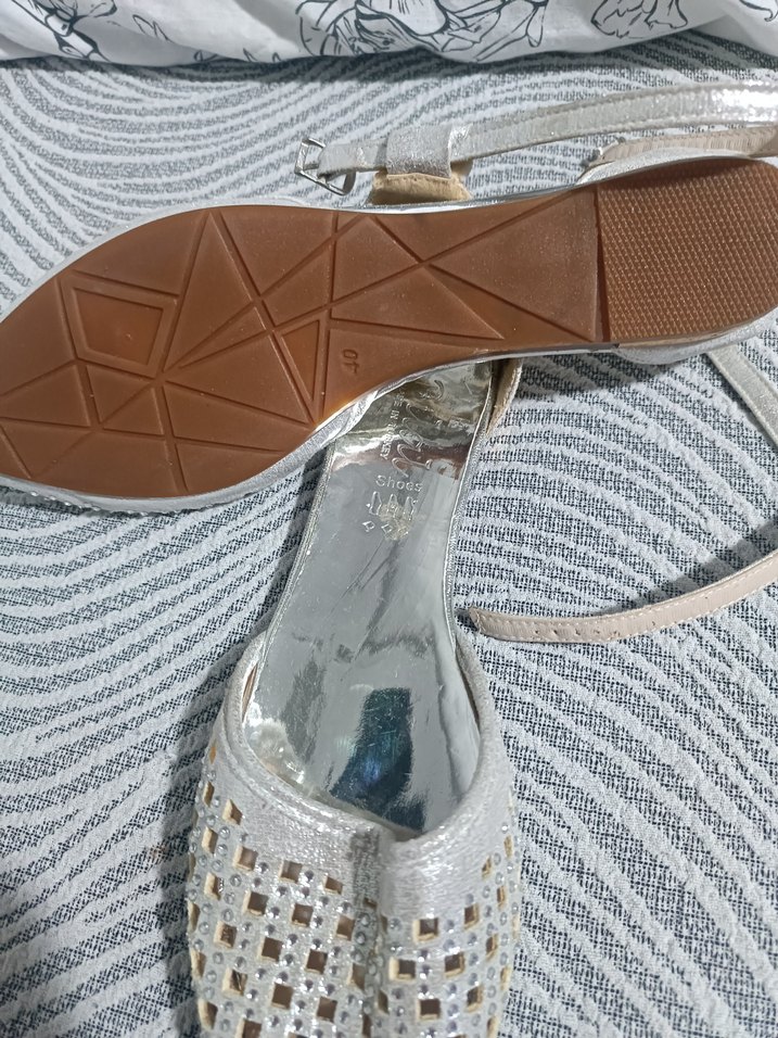 Gri Kroko Desenli Tokalı Kadın Topuklu Ayakkabı - Görsel 2