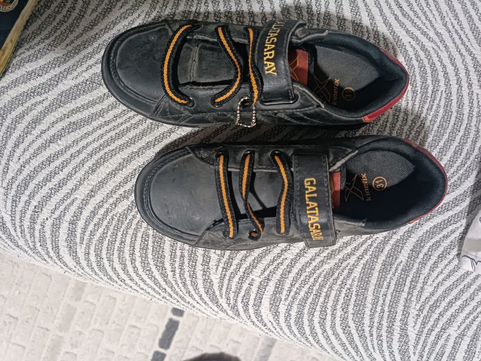 Siyah Erkek Çocuk Spor Ayakkabı Velcro - Görsel 2