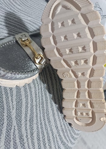 Gri Kadın Günlük Tokalı Loafer Ayakkabı - Görsel 2