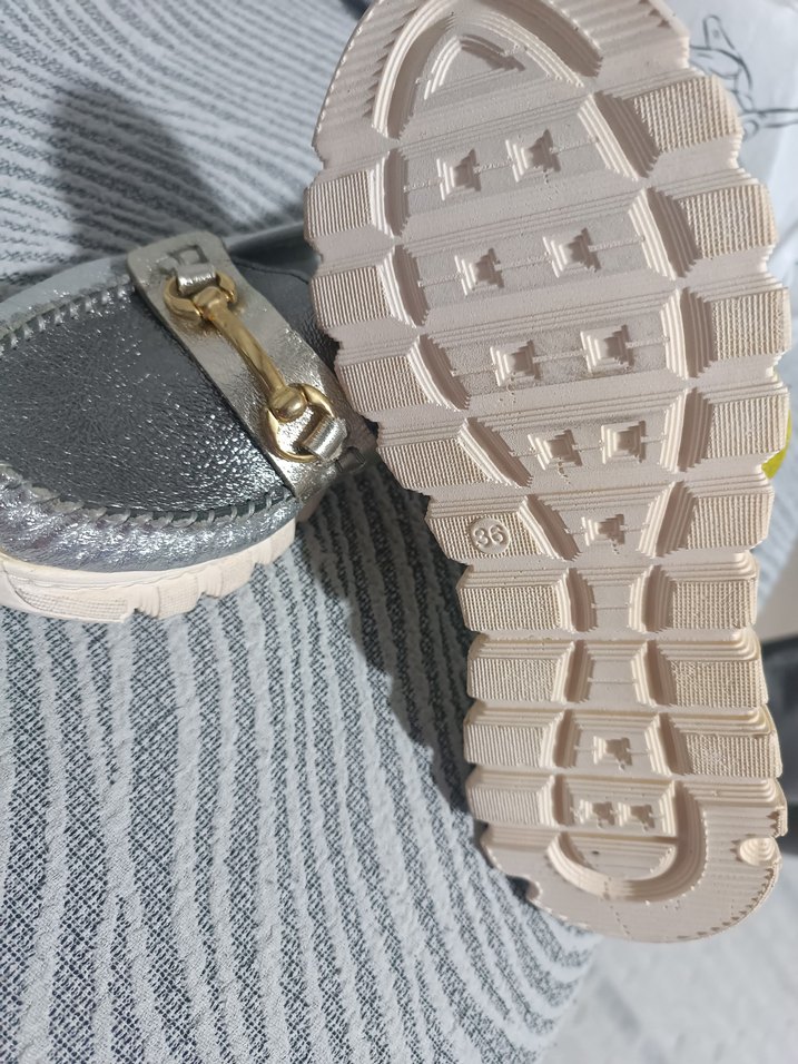 Gri Kadın Günlük Tokalı Loafer Ayakkabı - Görsel 2