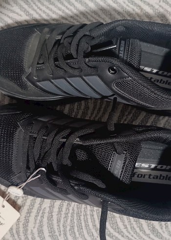 Siyah Gri Erkek Spor Ayakkabı Velcro - Görsel 3