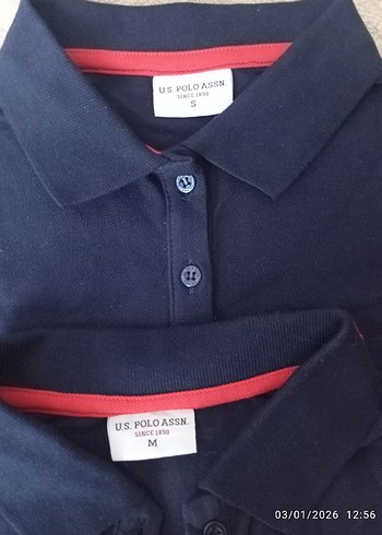 kadınLacivert Polo Yaka Kısa Kollu Tişört - Görsel 2