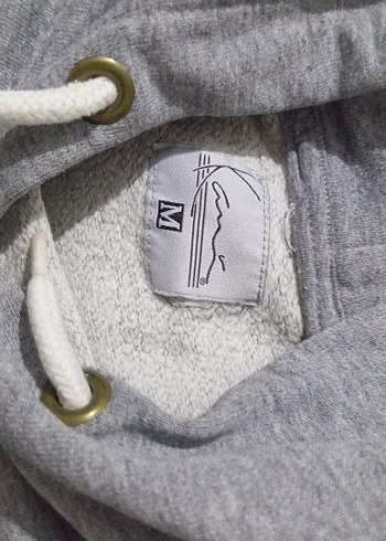 Gri Kapüşonlu Kadın Sweatshirt - Görsel 2