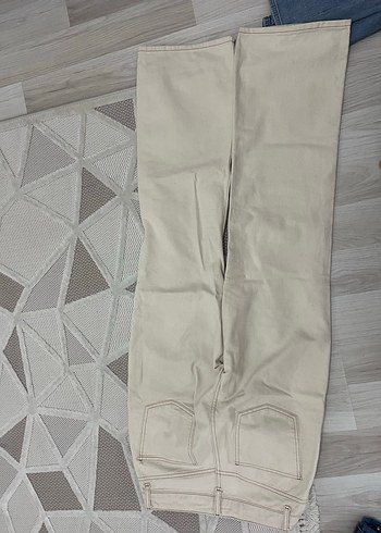 Trendyol & Milla Bej Kadın Rahat Kesim Kot Pantolon