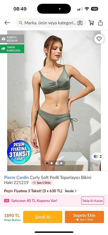 Pierre Cardin bikini takımı