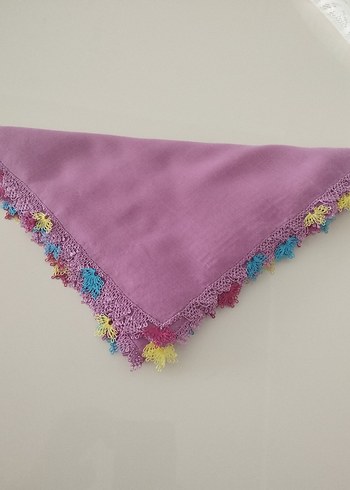 gül kurusu olan Cenk Yazma mavi Kaşmir - Görsel 3