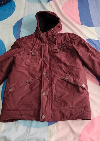 Bordo Erkek Çocuk Mont