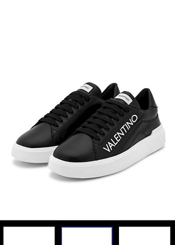 Valentino Siyah Deri Sneaker