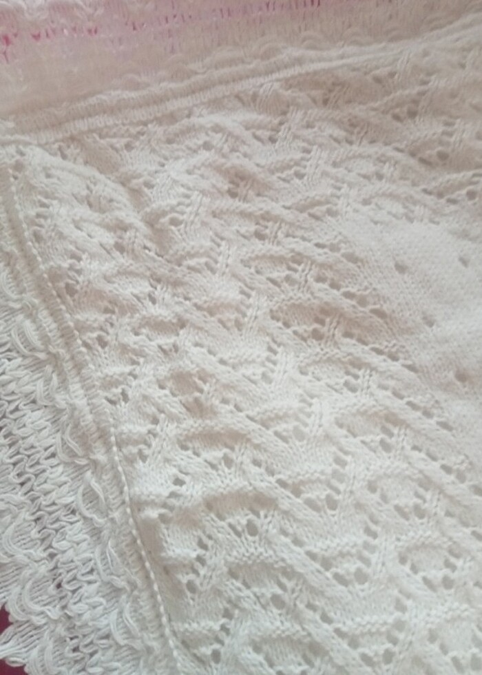 El örgüsü yün Bebek battaniye  - Görsel 5