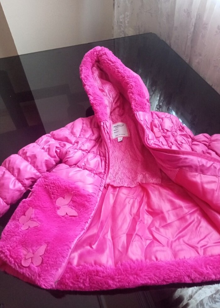 Midimod kapitone kız bebek mont - Görsel 3