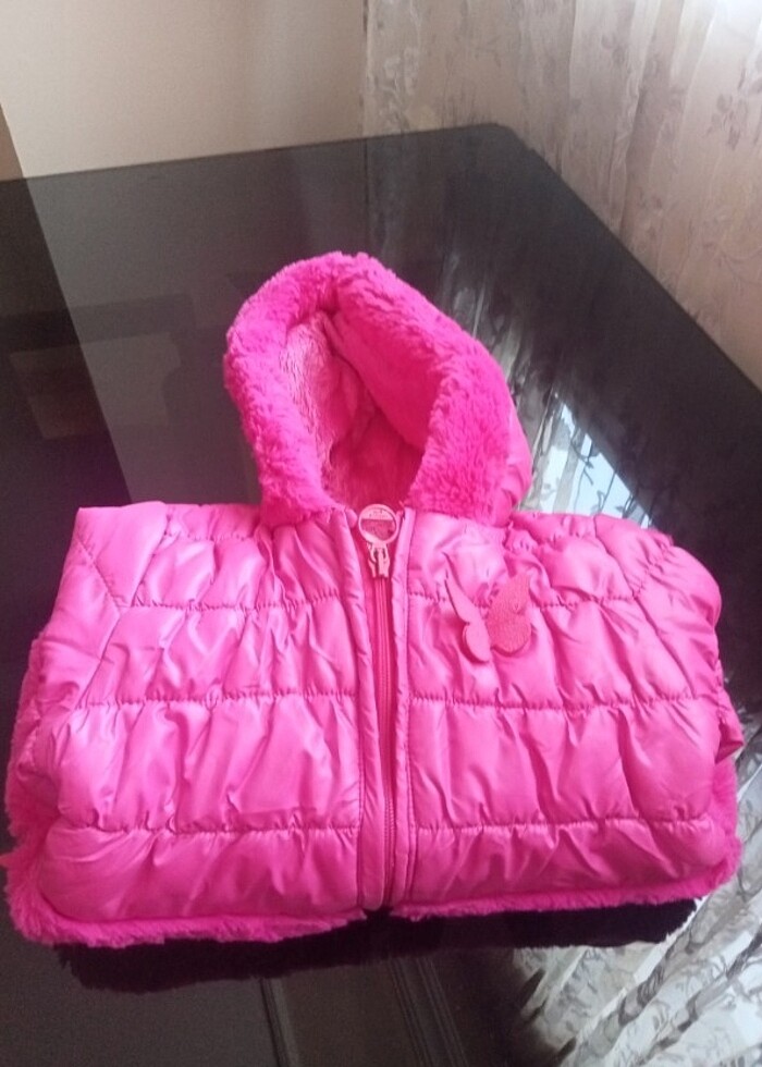 Midimod kapitone kız bebek mont - Görsel 5