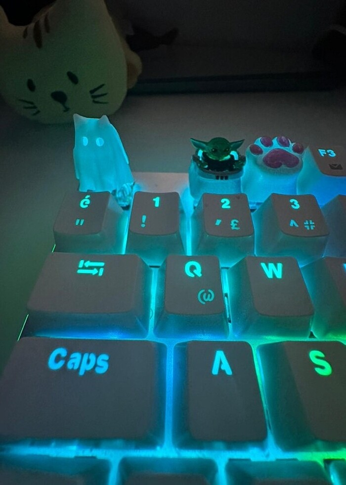 Sevimli hayalet klavye tuşu - Görsel 4