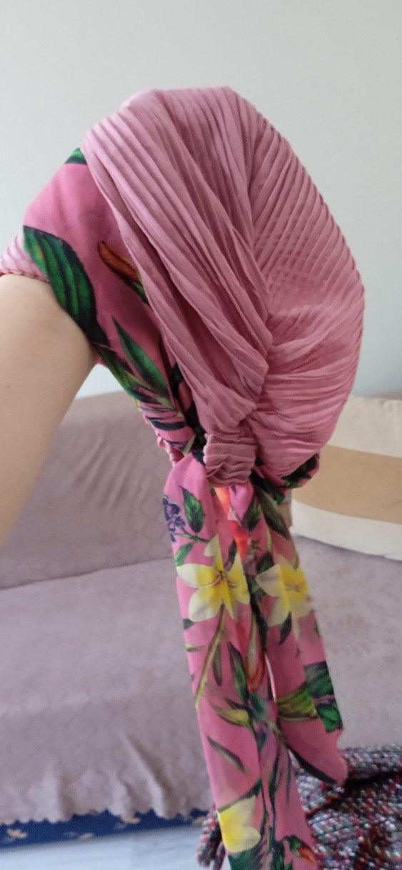 Pembe Pliseli Bohem Kadın Şapka - Görsel 4