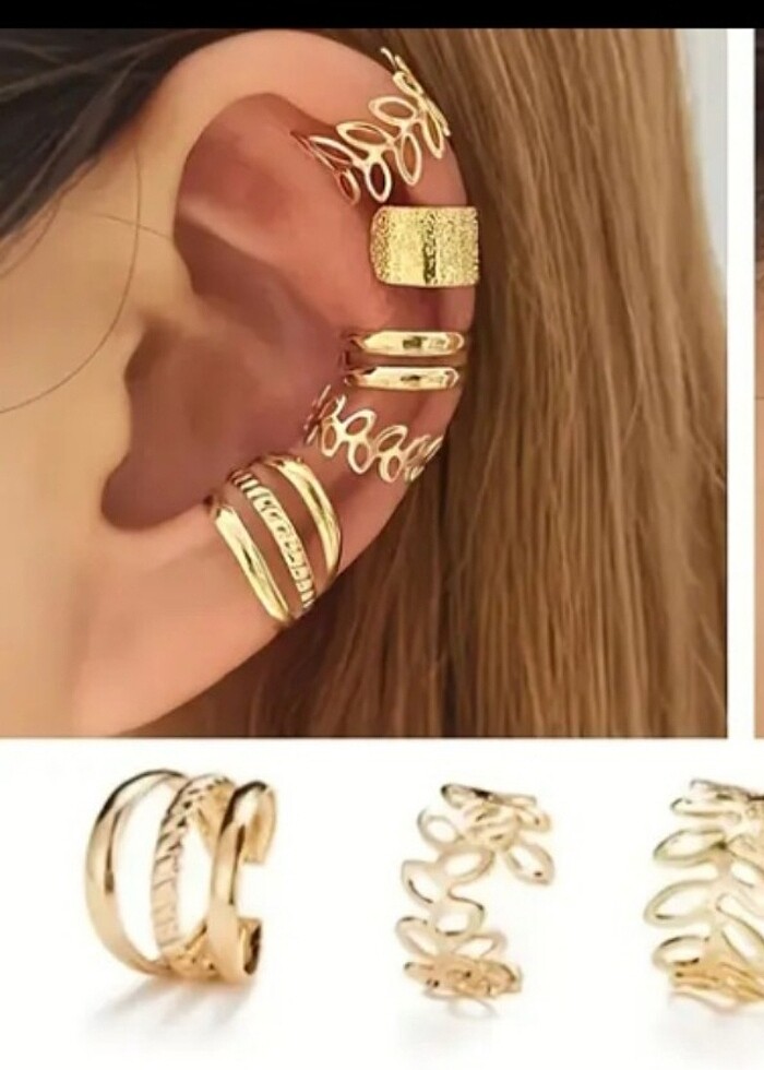 Küpe altın renginde - Görsel 2