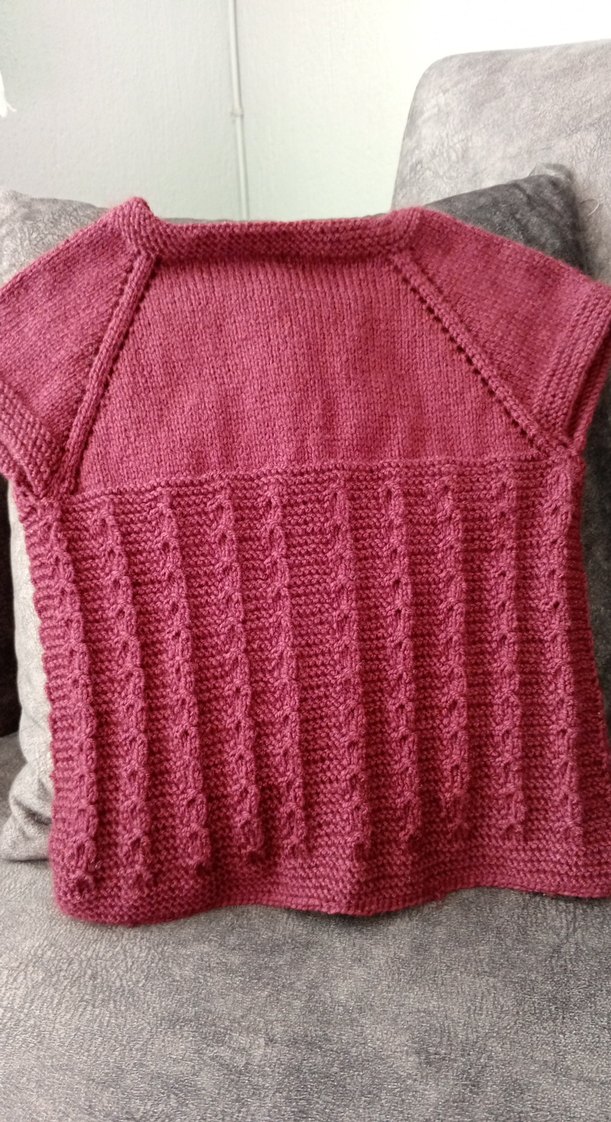 Kız Çocuk Pembe Örgü Kolsuz Hırka - Görsel 2