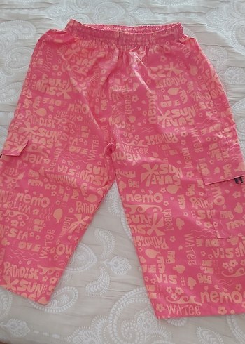 Pembe Baskılı Rahat Pantolon
