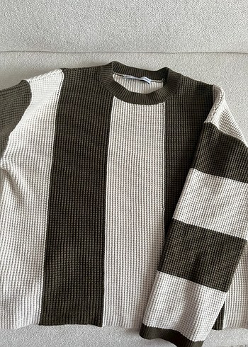 MNG Bej Yeşil
 Desenli Triko Kadın Kazak - Görsel 2