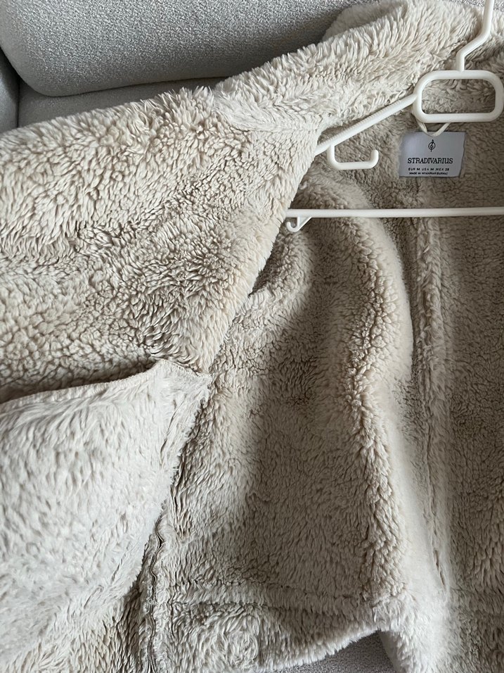 Beyaz Kürklü Deri Kadın Ceket - Görsel 4