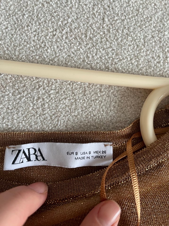 Bej Renkli Fırfırlı Uzun Kollu Bluz - Görsel 2