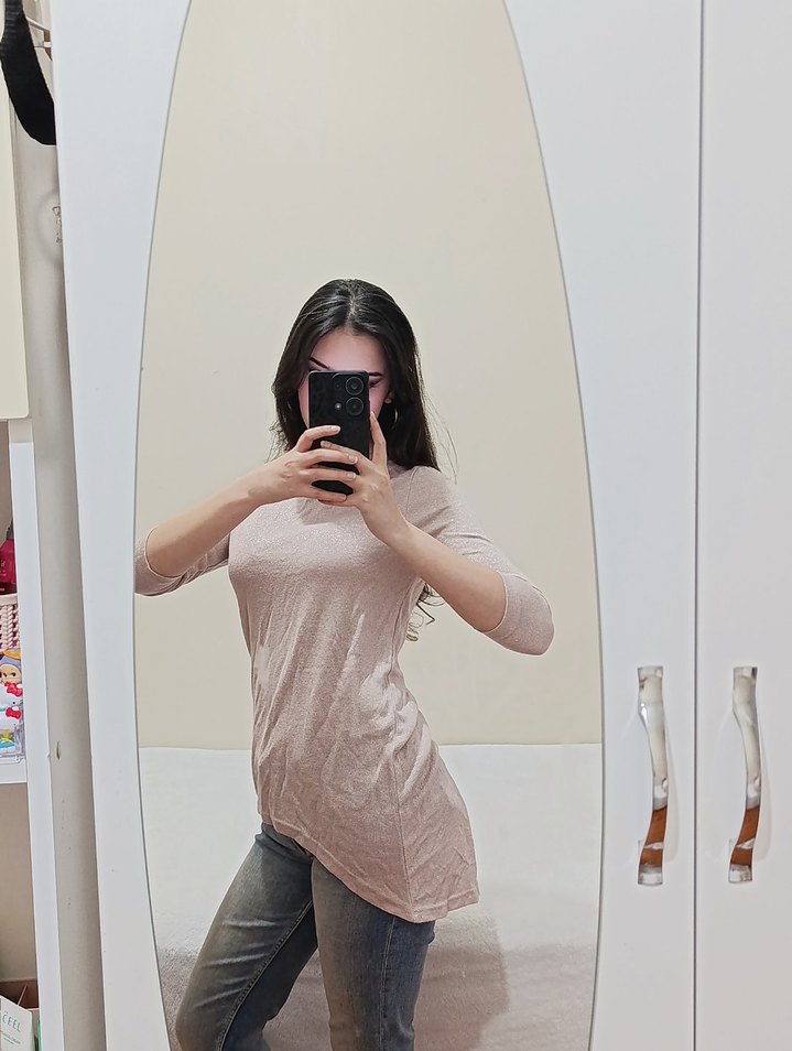 Simli tunik bluz - Görsel 2