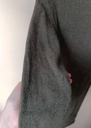 Uzun Kollu Gri Triko Elbise - Görsel 7