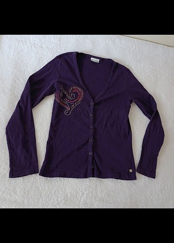 y2k mor V yaka Hırka - Görsel 3