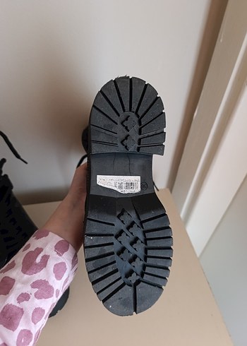 Siyah Deri Platform Topuklu Goth Kadın Bot - Görsel 5