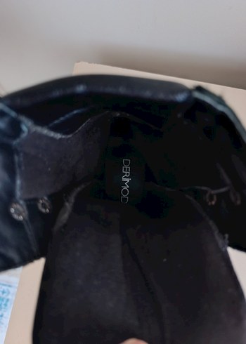 Siyah Deri Platform Topuklu Goth Kadın Bot - Görsel 6