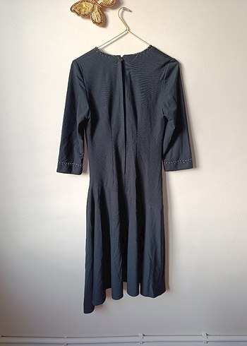 Uzun Siyah Gotik Elbise - Görsel 3