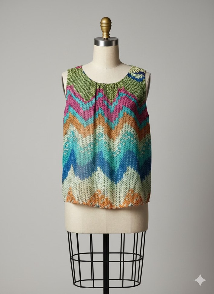 Sistina Çok Renkli  Bohem Bluz - Görsel 4