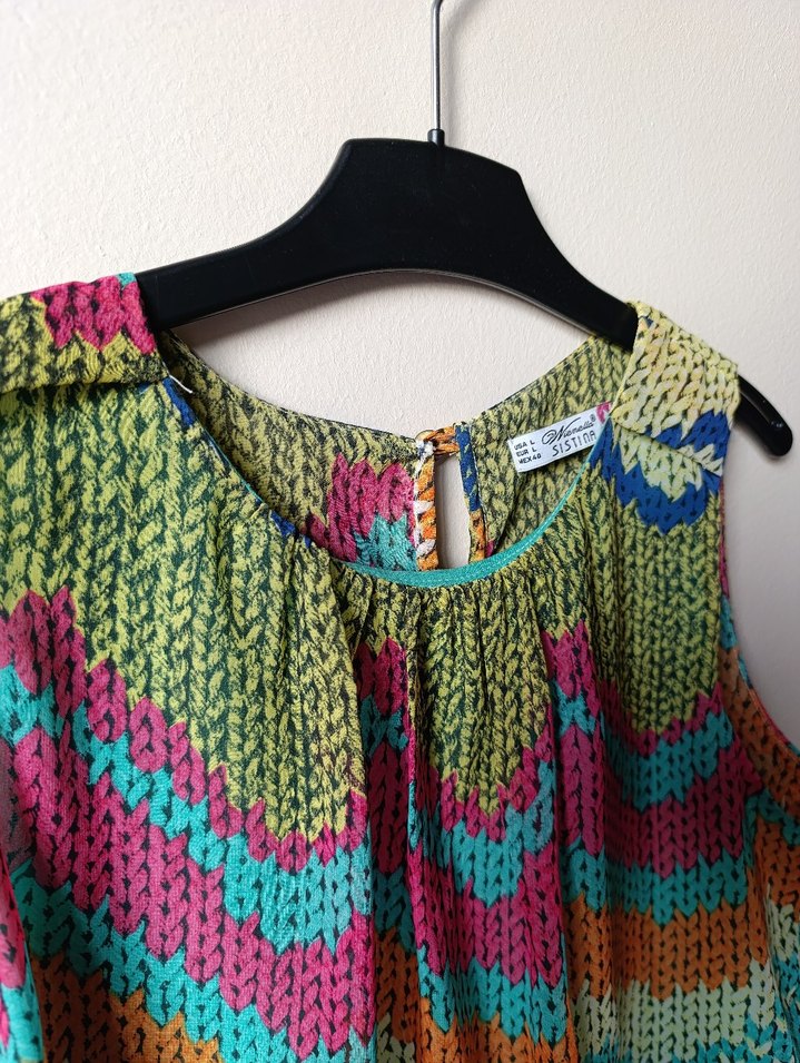 Sistina Çok Renkli  Bohem Bluz - Görsel 2