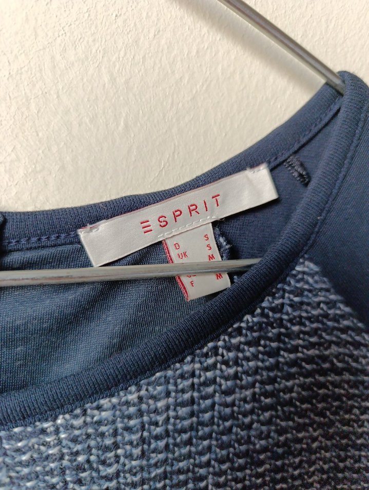 Esprit gri siyah elbise - Görsel 3