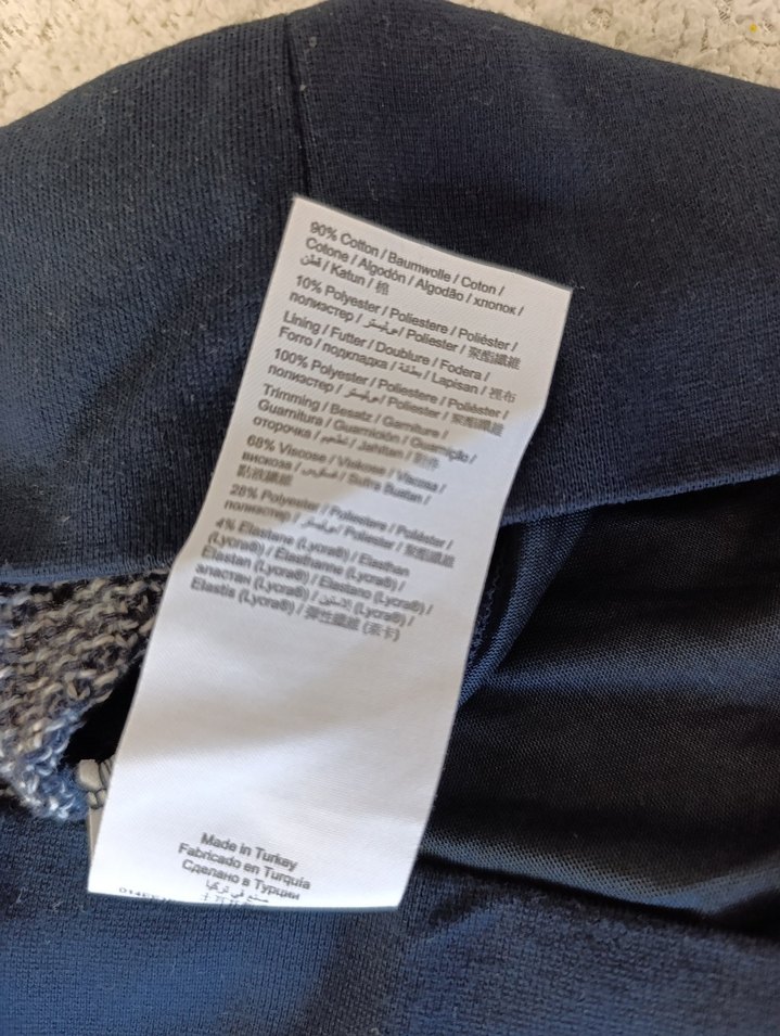 Esprit gri siyah elbise - Görsel 4