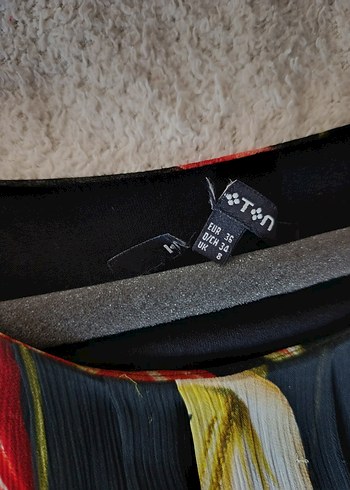 siyah Çiçek Desenli şifon Bluz - Görsel 5