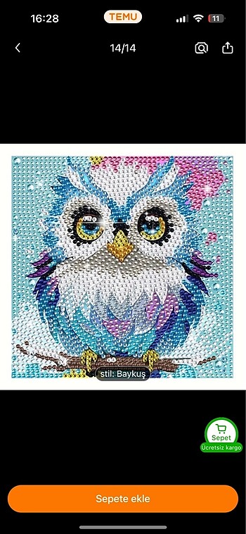 Elmas boyama sanat kiti