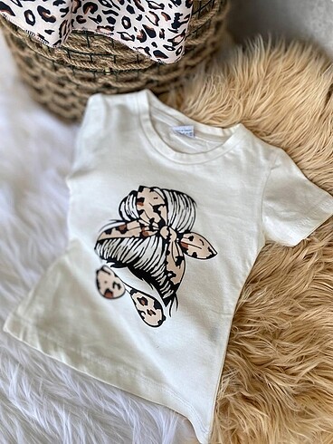 5 Yaş Beden Leopar etekli takım