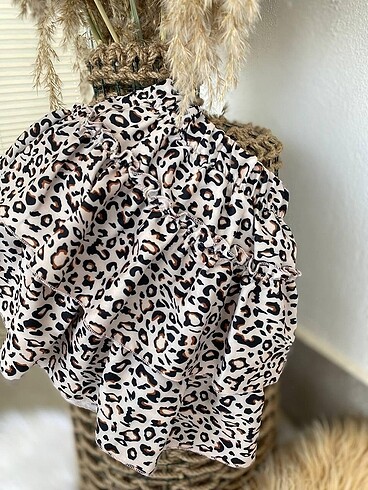 5 Yaş Beden çeşitli Renk Leopar etekli takım