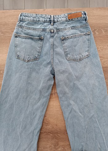 Diğer Kadın Gri Denim Regular Fit Jean bol kesim