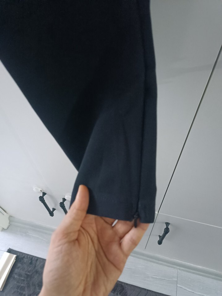 Fermuarlı Siyah Erkek Sweatpant - Görsel 3