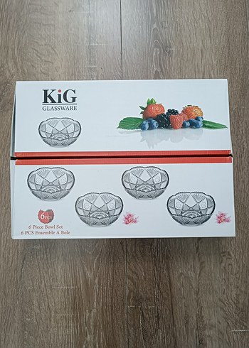 KiG 6 Parça Cam Kase Seti