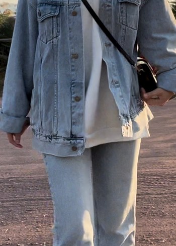 Kadın oversize kot ceket