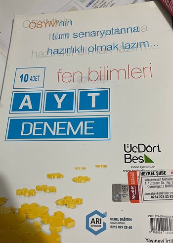 AYT Fen Bilimleri 10 Deneme Sınavı